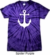 Mens Sailing Shirt White Anchor Spider Tie Dye Tee T-shirt