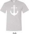 Mens Sailing Shirt White Anchor Tall Tee T-Shirt