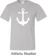 Mens Sailing Shirt White Anchor Tall Tee T-Shirt
