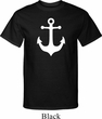 Mens Sailing Shirt White Anchor Tall Tee T-Shirt