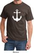 Mens Sailing Shirt White Anchor Tee T-Shirt