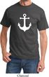 Mens Sailing Shirt White Anchor Tee T-Shirt