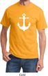 Mens Sailing Shirt White Anchor Tee T-Shirt