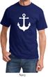 Mens Sailing Shirt White Anchor Tee T-Shirt
