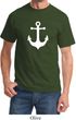 Mens Sailing Shirt White Anchor Tee T-Shirt
