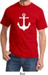 Mens Sailing Shirt White Anchor Tee T-Shirt