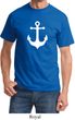 Mens Sailing Shirt White Anchor Tee T-Shirt