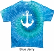 Mens Sailing Shirt White Anchor Tie Dye Tee T-shirt