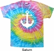 Mens Sailing Shirt White Anchor Tie Dye Tee T-shirt