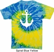 Mens Sailing Shirt White Anchor Tie Dye Tee T-shirt