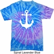 Mens Sailing Shirt White Anchor Tie Dye Tee T-shirt