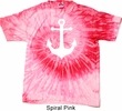 Mens Sailing Shirt White Anchor Tie Dye Tee T-shirt