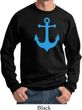 Mens Sailing Sweatshirt Blue Anchor Sweat Shirt