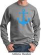 Mens Sailing Sweatshirt Blue Anchor Sweat Shirt