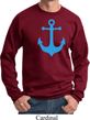 Mens Sailing Sweatshirt Blue Anchor Sweat Shirt