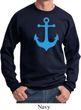 Mens Sailing Sweatshirt Blue Anchor Sweat Shirt