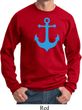 Mens Sailing Sweatshirt Blue Anchor Sweat Shirt