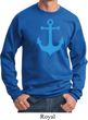 Mens Sailing Sweatshirt Blue Anchor Sweat Shirt