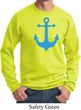 Mens Sailing Sweatshirt Blue Anchor Sweat Shirt