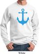 Mens Sailing Sweatshirt Blue Anchor Sweat Shirt