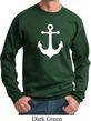 Mens Sailing Sweatshirt White Anchor Sweat Shirt