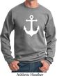 Mens Sailing Sweatshirt White Anchor Sweat Shirt