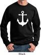 Mens Sailing Sweatshirt White Anchor Sweat Shirt