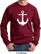 Mens Sailing Sweatshirt White Anchor Sweat Shirt
