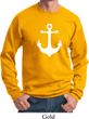 Mens Sailing Sweatshirt White Anchor Sweat Shirt