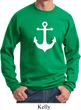 Mens Sailing Sweatshirt White Anchor Sweat Shirt