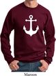 Mens Sailing Sweatshirt White Anchor Sweat Shirt