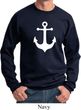 Mens Sailing Sweatshirt White Anchor Sweat Shirt