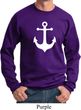 Mens Sailing Sweatshirt White Anchor Sweat Shirt