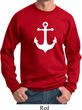 Mens Sailing Sweatshirt White Anchor Sweat Shirt