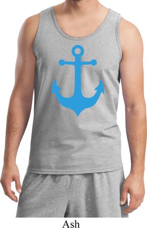 Mens Sailing Tanktop Blue Anchor Tank Top
