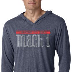 Mens Shirt 50 Years Mach 1 Lightweight Hoodie Tee T-Shirt