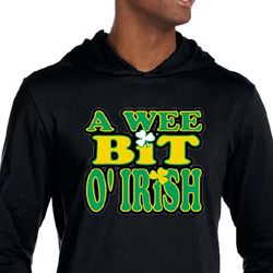 Mens Shirt A Wee Bit Irish Shamrock Lightweight Hoodie Tee T-Shirt Mens Shirt A Wee Bit Irish Shamrock Lightweight Hoodie Tee T-Shirt