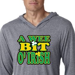 Mens Shirt A Wee Bit Irish Shamrock Lightweight Hoodie Tee T-Shirt Mens Shirt A Wee Bit Irish Shamrock Lightweight Hoodie Tee T-Shirt