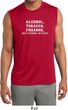 Mens Shirt Alcohol Tobacco ATF Sleeveless Moisture Wicking Tee T-Shirt