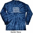 Mens Shirt Alcohol Tobacco Firearms Long Sleeve Tie Dye Tee T-shirt