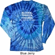 Mens Shirt Alcohol Tobacco Firearms Long Sleeve Tie Dye Tee T-shirt