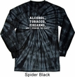 Mens Shirt Alcohol Tobacco Firearms Long Sleeve Tie Dye Tee T-shirt