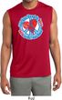 Mens Shirt All You Need is Love Sleeveless Moisture Wicking T-Shirt