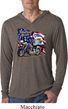 Mens Shirt American Pride Motorcycle Lightweight Hoodie Tee T-Shirt