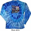 Mens Shirt American Pride Motorcycle Long Sleeve Tie Dye Tee T-shirt