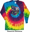 Mens Shirt American Pride Motorcycle Long Sleeve Tie Dye Tee T-shirt