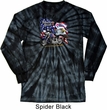 Mens Shirt American Pride Motorcycle Long Sleeve Tie Dye Tee T-shirt