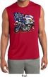 Mens Shirt American Pride Motorcycle Sleeveless Moisture Wicking Tee