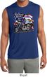 Mens Shirt American Pride Motorcycle Sleeveless Moisture Wicking Tee