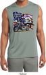 Mens Shirt American Pride Motorcycle Sleeveless Moisture Wicking Tee